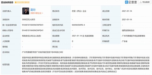 小鵬注資5000萬元成立全新關聯公司，強化用品技術研發與銷售布局